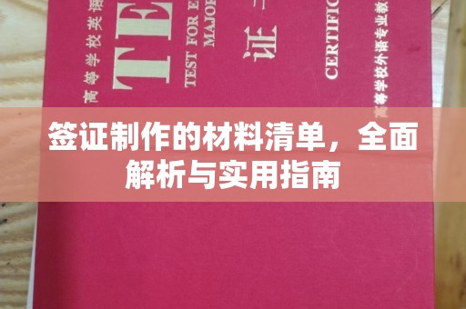 秀洲签证制作的材料清单，全面解析与实用指南